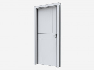 Modern Wooden Interior Door with Furniture 010 3D 模型