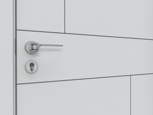 Modern Wooden Interior Door with Furniture 010 3D 模型