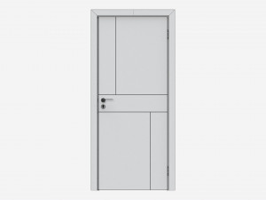Modern Wooden Interior Door with Furniture 010 3D 模型
