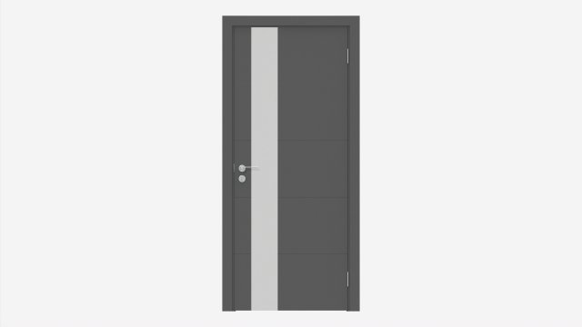 Modern Wooden Interior Door with Furniture 011 3D Model .c4d .max .obj .3ds .fbx .stl .blend 