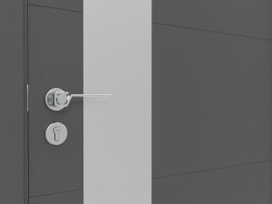Modern Wooden Interior Door with Furniture 011 3D Model