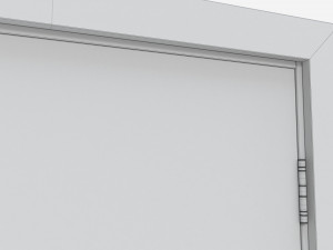 Modern Wooden Interior Door with Furniture 011 3D Model