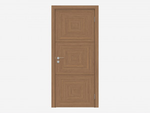 Modern Wooden Interior Door with Furniture 012 3D Model
