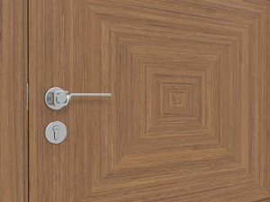 Modern Wooden Interior Door with Furniture 012 3D Model