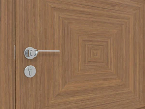 Modern Wooden Interior Door with Furniture 012 3D Model