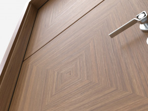 Modern Wooden Interior Door with Furniture 012 3D Model