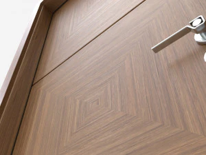 Modern Wooden Interior Door with Furniture 012 3D Model
