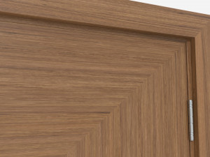 Modern Wooden Interior Door with Furniture 012 3D Model