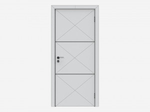 Modern Wooden Interior Door with Furniture 012 3D Model