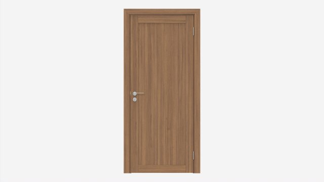 Modern Wooden Interior Door with Furniture 013 3Dモデル .c4d .max .obj .3ds .fbx .stl .blend 
