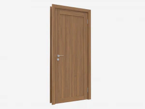 Modern Wooden Interior Door with Furniture 013 3D Model