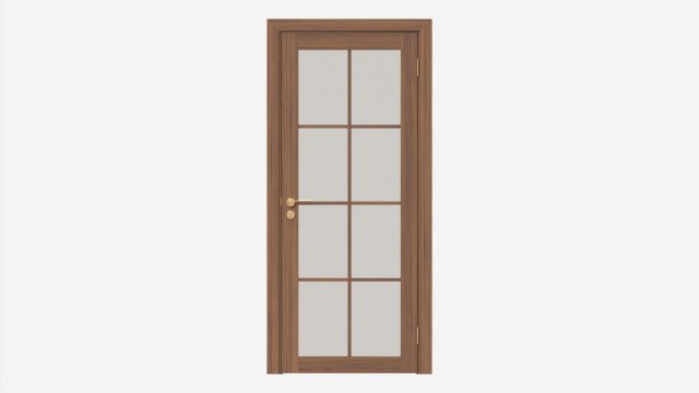 Modern Wooden Interior Door with Furniture 014 3D Model .c4d .max .obj .3ds .fbx .stl .blend 