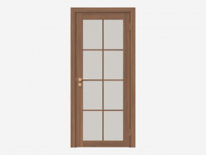 Modern Wooden Interior Door with Furniture 014 3D Model