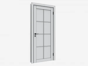 Modern Wooden Interior Door with Furniture 014 3D Model