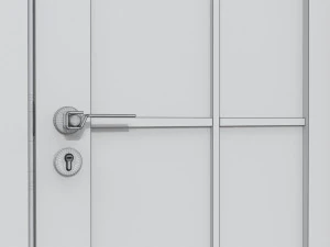 Modern Wooden Interior Door with Furniture 014 3D Model