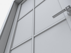Modern Wooden Interior Door with Furniture 014 3D Model