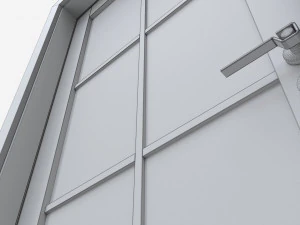 Modern Wooden Interior Door with Furniture 014 3D Model