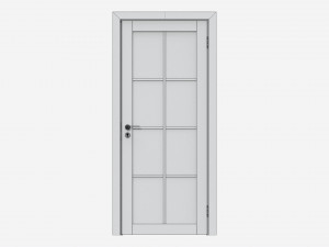 Modern Wooden Interior Door with Furniture 014 3D Model