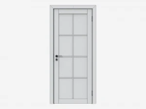 Modern Wooden Interior Door with Furniture 014 3D Model