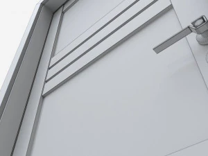 Modern Wooden Interior Door with Furniture 015 3D Model