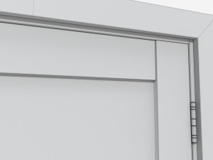 Modern Wooden Interior Door with Furniture 015 Model 3D
