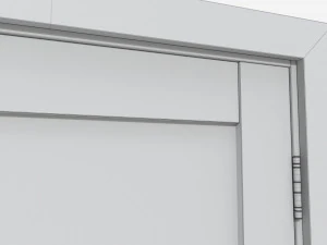 Modern Wooden Interior Door with Furniture 015 3D Model