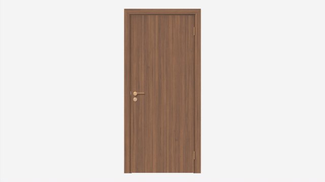 Modern Wooden Interior Door with Furniture 016 3D मॉडल .c4d .max .obj .3ds .fbx .stl .blend 