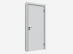 Modern Wooden Interior Door with Furniture 016 3D मॉडल