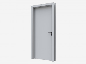 Modern Wooden Interior Door with Furniture 016 3D मॉडल