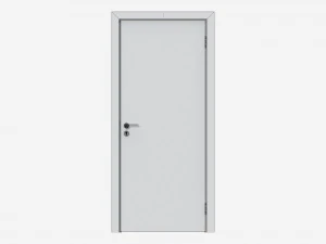 Modern Wooden Interior Door with Furniture 016 3D Model