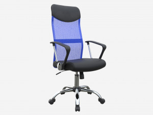 Office Chair with armrests and wheels 01 3D Model
