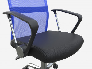 Office Chair with armrests and wheels 01 3D मॉडल