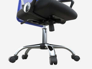 Office Chair with armrests and wheels 01 3D मॉडल