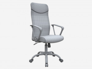 Office Chair with armrests and wheels 01 3D मॉडल