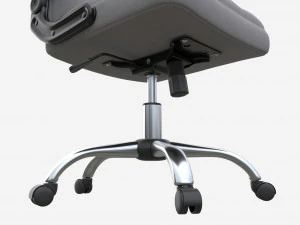 Chair with armrests and wheels 03 3D Model
