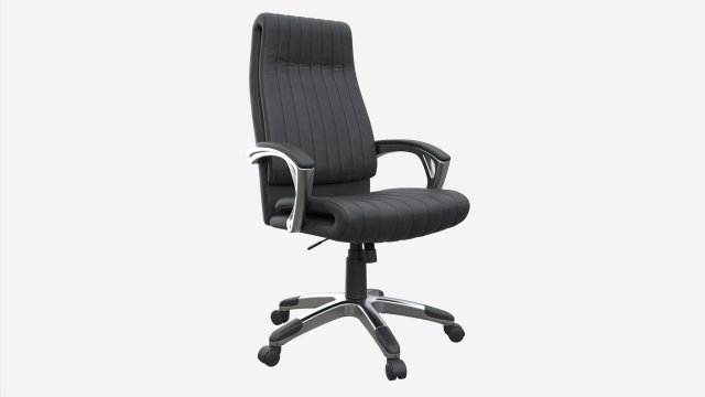 Office Chair with armrests and wheels 04 3D Model .c4d .max .obj .3ds .fbx .stl .blend 