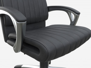 Office Chair with armrests and wheels 04 3D Model