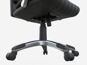 Office Chair with armrests and wheels 04 3D Model