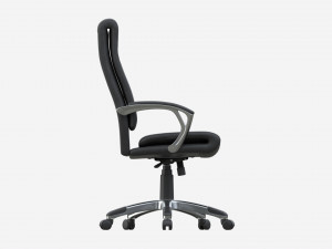 Office Chair with armrests and wheels 04 3D Model
