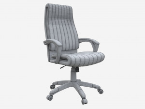 Office Chair with armrests and wheels 04 3D Model