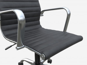 Office Chair with armrests and wheels 05 3D Model