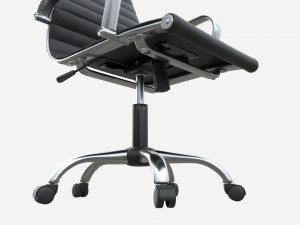 Office Chair with armrests and wheels 05 3D Model