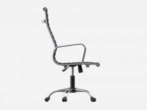 Office Chair with armrests and wheels 05 3D Model