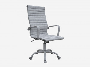 Office Chair with armrests and wheels 05 3D Model