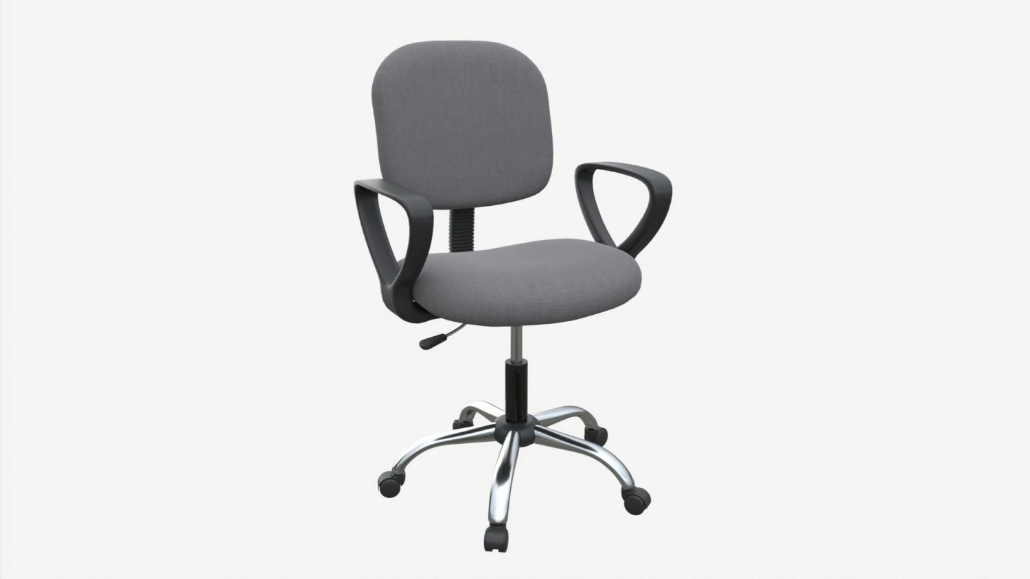 Office Chair with armrests and wheels 06 3D Model .c4d .max .obj .3ds .fbx .stl .blend 