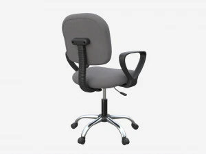 Office Chair with armrests and wheels 06 3D Model