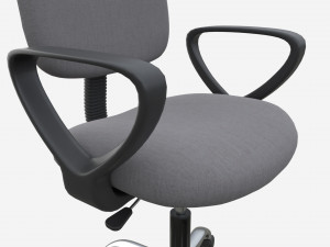Office Chair with armrests and wheels 06 Modelo 3D