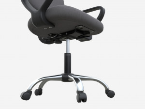 Office Chair with armrests and wheels 06 Modelo 3D