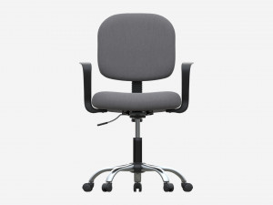 Office Chair with armrests and wheels 06 Modelo 3D