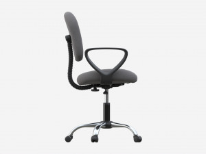 Office Chair with armrests and wheels 06 Modelo 3D